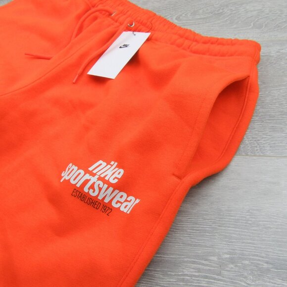 Nike Sportswear Jogger Pants Mens Size Large Orange Standard Fit Taper Leg NEW - Picture 6 of 15